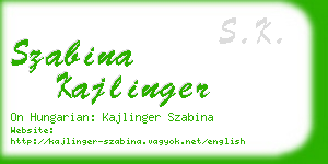 szabina kajlinger business card